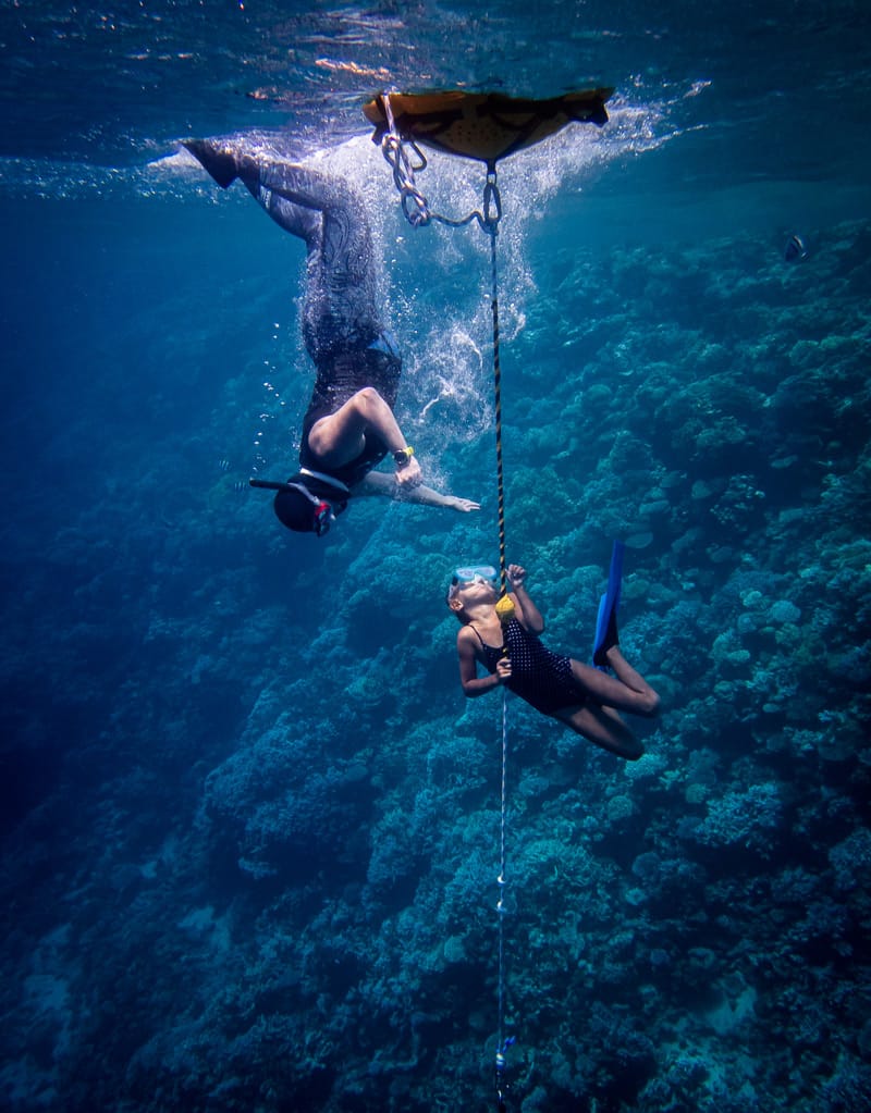 Catherine teaching the next generation of freedivers