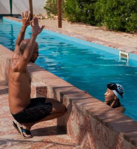 Teaching Freediving by the pool