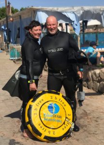 Brian and Catherine at Masbat Bay after a freediving session